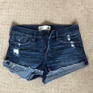 Dark wash jeans shorts